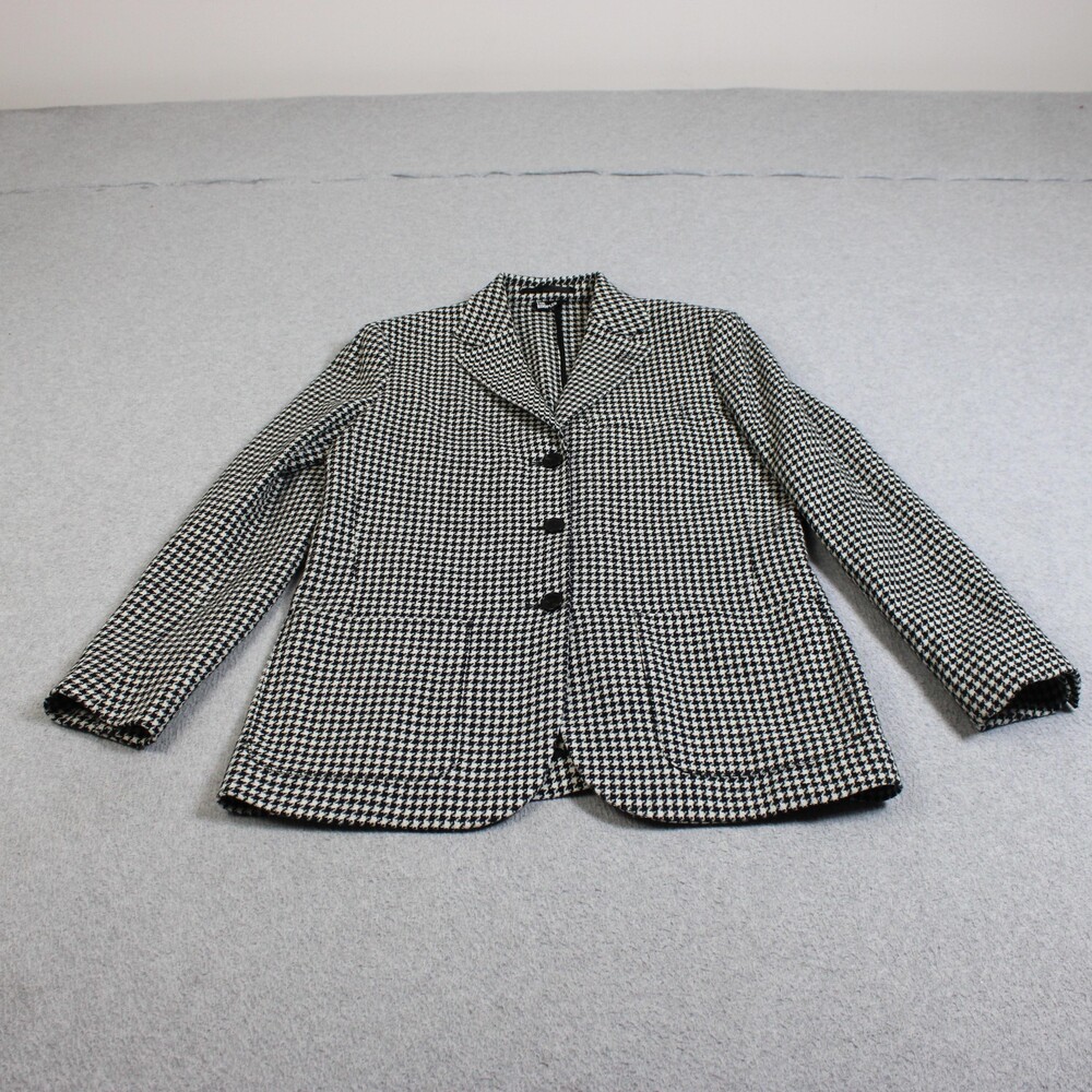 The Kooples Blazer Women 38 EU 6 US Black Houndstooth Jacket Academia Heritage